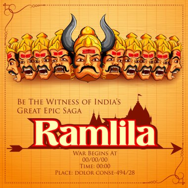 dussehra için on başlı Ravana