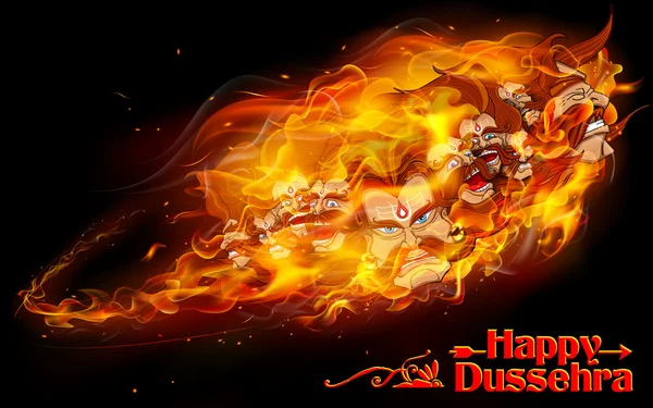 Raavan Dahan per la celebrazione di Dusshera — Vettoriale Stock