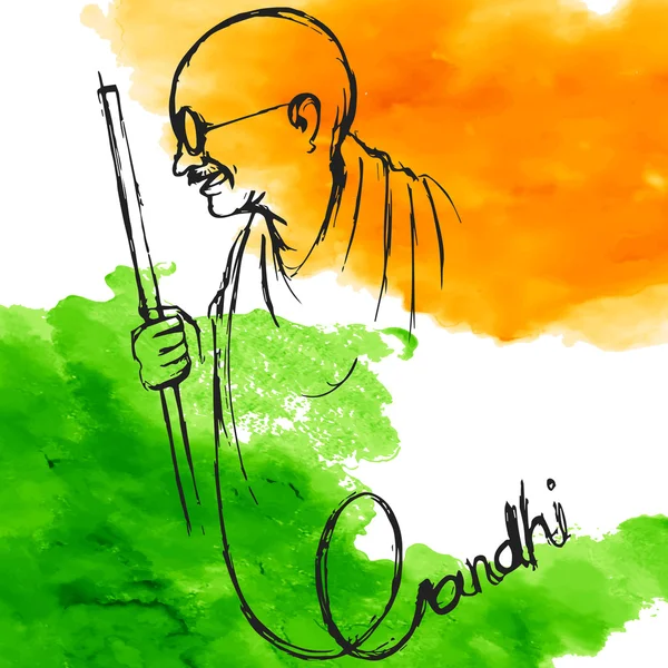 India background for Gandhi Jayanti — Stock Vector