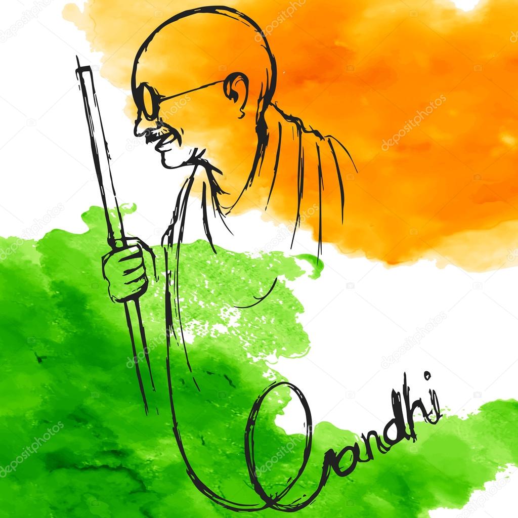 India background for Gandhi Jayanti Stock Vector Image by ©vectomart  #125304646