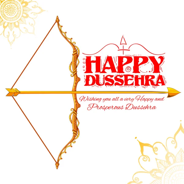 Hindistan arka plan mutlu Dussehra Festivali — Stok Vektör
