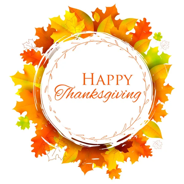 Mutlu Şükran günü kutlama arka plan ile akçaağaç yaprağı