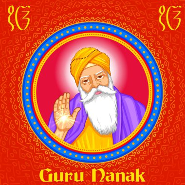 Mutlu Guru Nanak Jayanti Festivali Sih kutlama arka plan