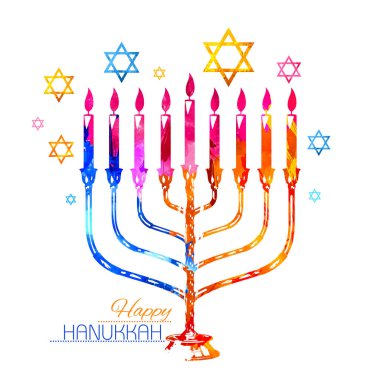 Happy Hanukkah, Jewish holiday background clipart