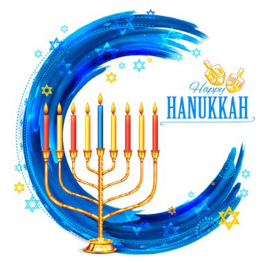 Happy Hanukkah, Jewish holiday background clipart