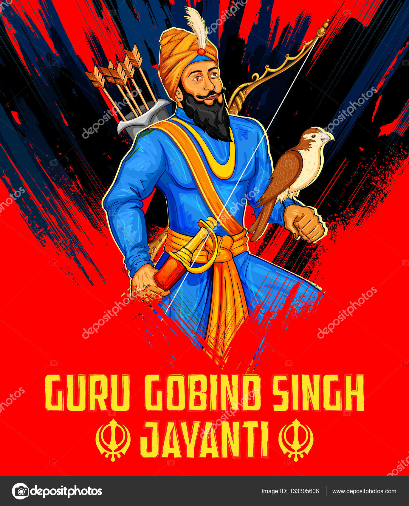 Happy Guru Gobind Singh Jayanti festival for Sikh celebration ...