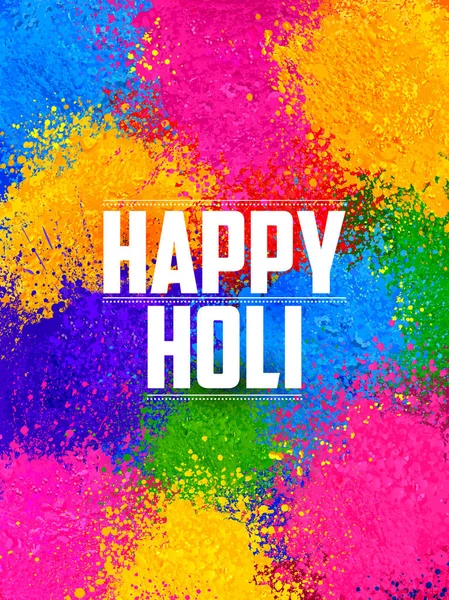 Explosión de color en polvo para Happy Holi Background — Archivo Imágenes Vectoriales