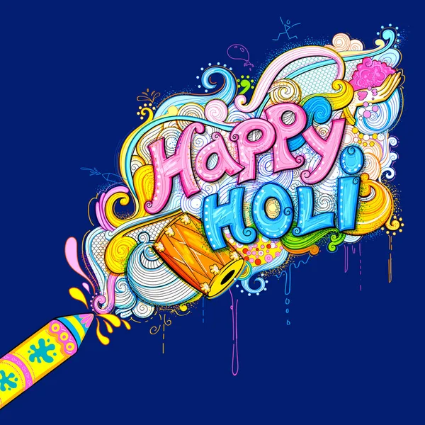 Happy Holi Hintergrund — Stockvektor