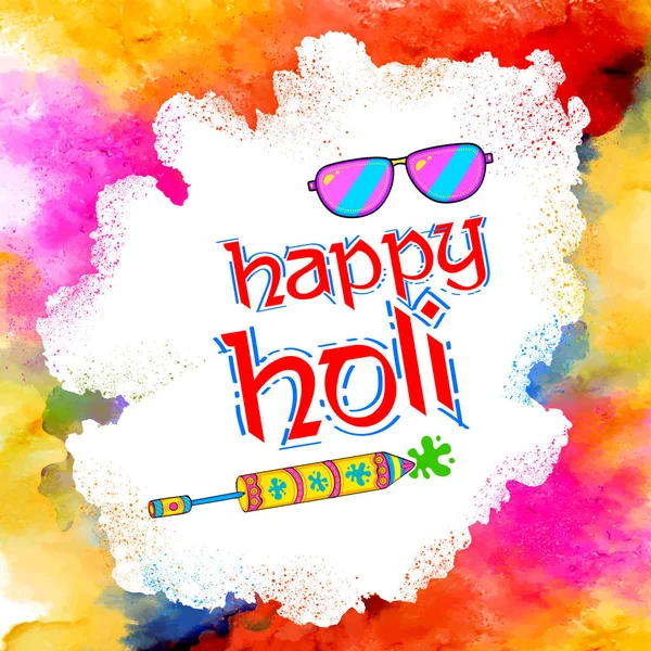 Fondo Holi feliz — Vector de stock