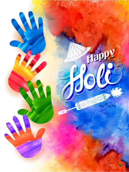 Feliz fundo Holi — Vetor de Stock