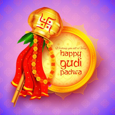 Gudi Padwa celebration of India clipart