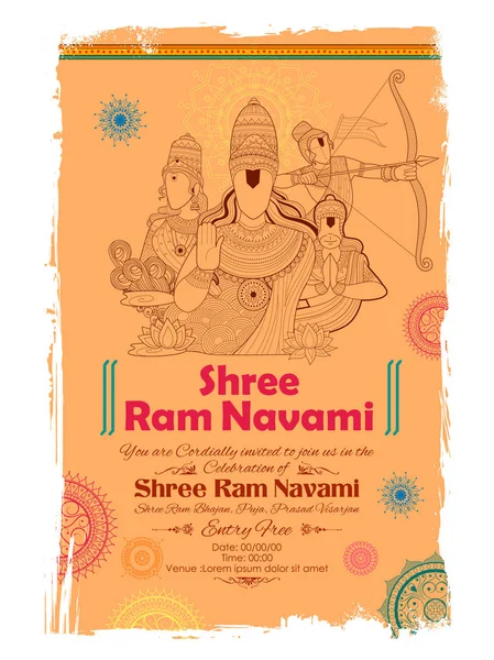 Lord Ram, Sita, Laxmana, Hanuman a Ravana v Ram Miroslav — Stockový vektor