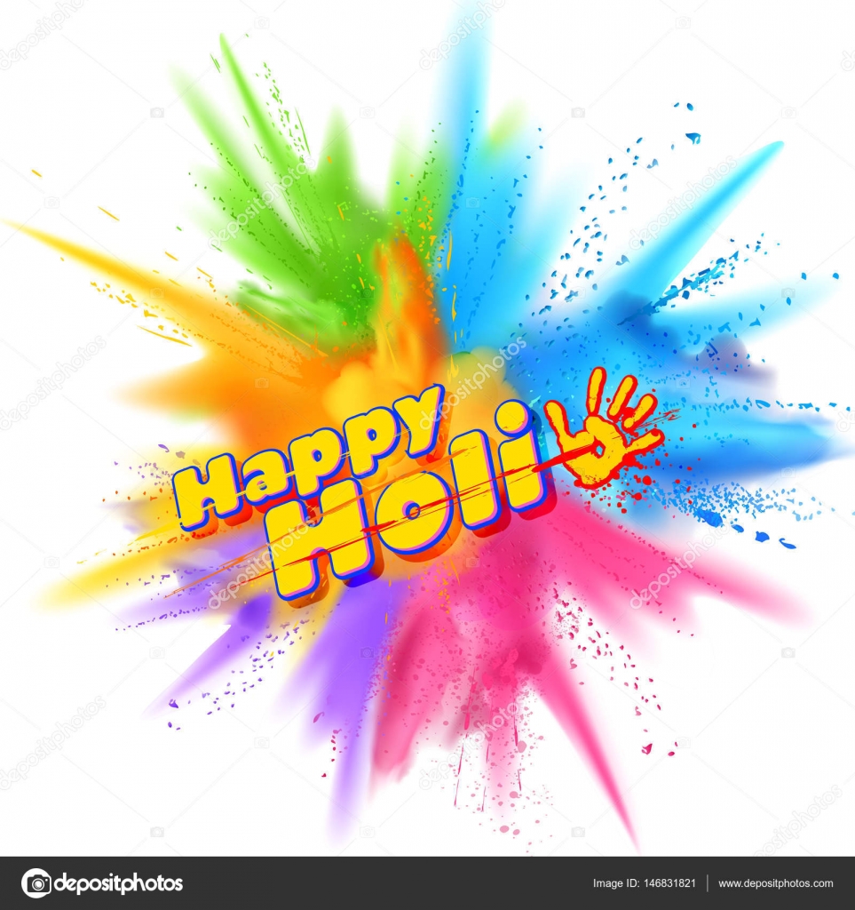 Powder color explosion for Happy Holi Background Stock Vector Image by  ©vectomart #146831821