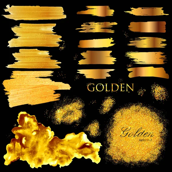 闪亮迷人闪闪发光的黄金的纹理背景 — 图库矢量图片