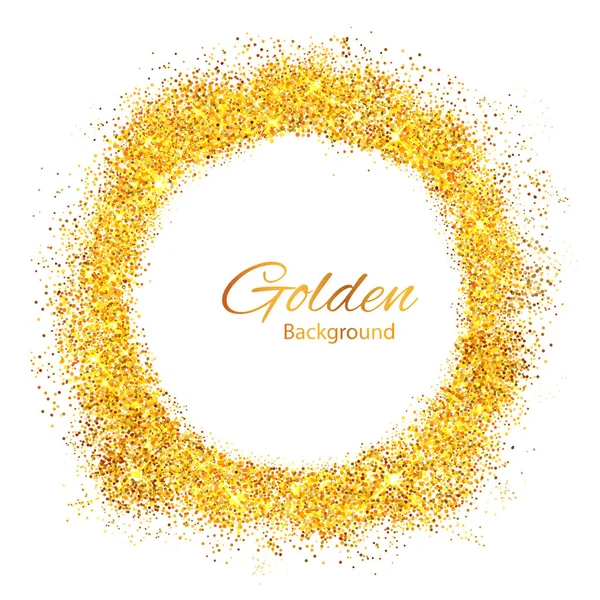 光沢のある華やかなきらびやかなゴールドのテクスチャ背景 — ストックベクタ