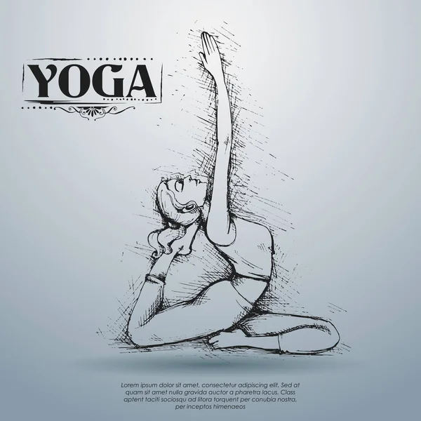 Internationaler Yoga-Tag — Stockvektor