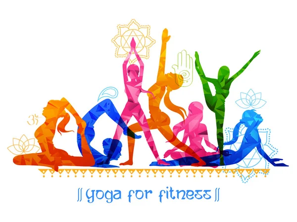 Día internacional del yoga — Vector de stock