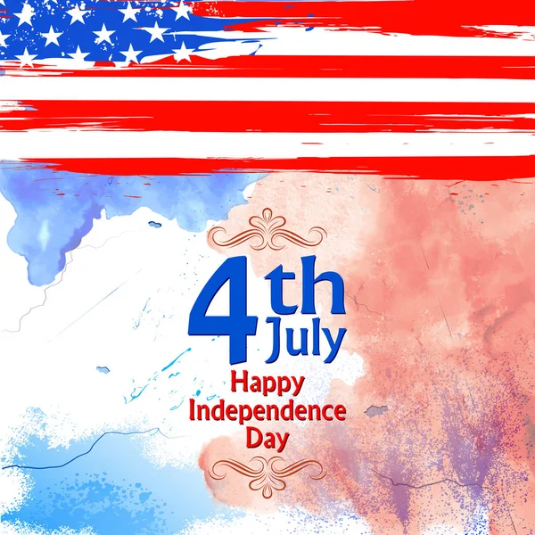 Τέταρτο του Ιουλίου φόντο για ευτυχισμένη ημέρα της ανεξαρτησίας της Αμερικής — Διανυσματικό Αρχείο