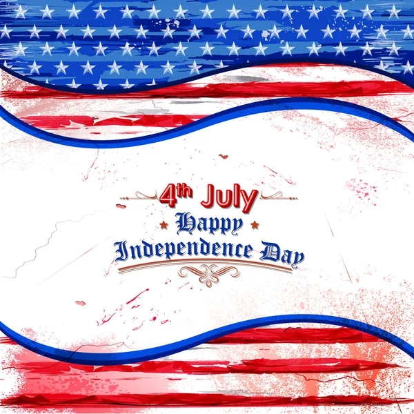 Fourth of July achtergrond voor Happy Independence Day of America — Stockvector