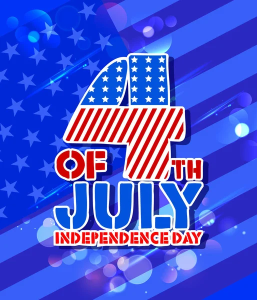 Fourth of July achtergrond voor Happy Independence Day of America — Stockvector