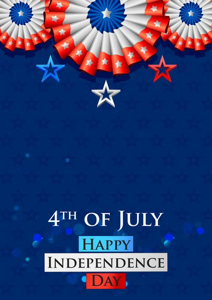 Fourth of July achtergrond voor Happy Independence Day of America — Stockvector