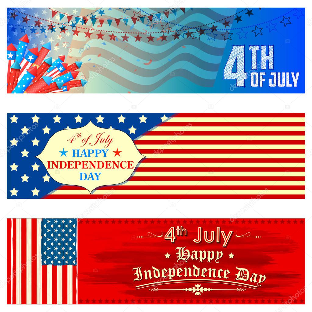 Fourth of July background for Happy Independence Day of America
