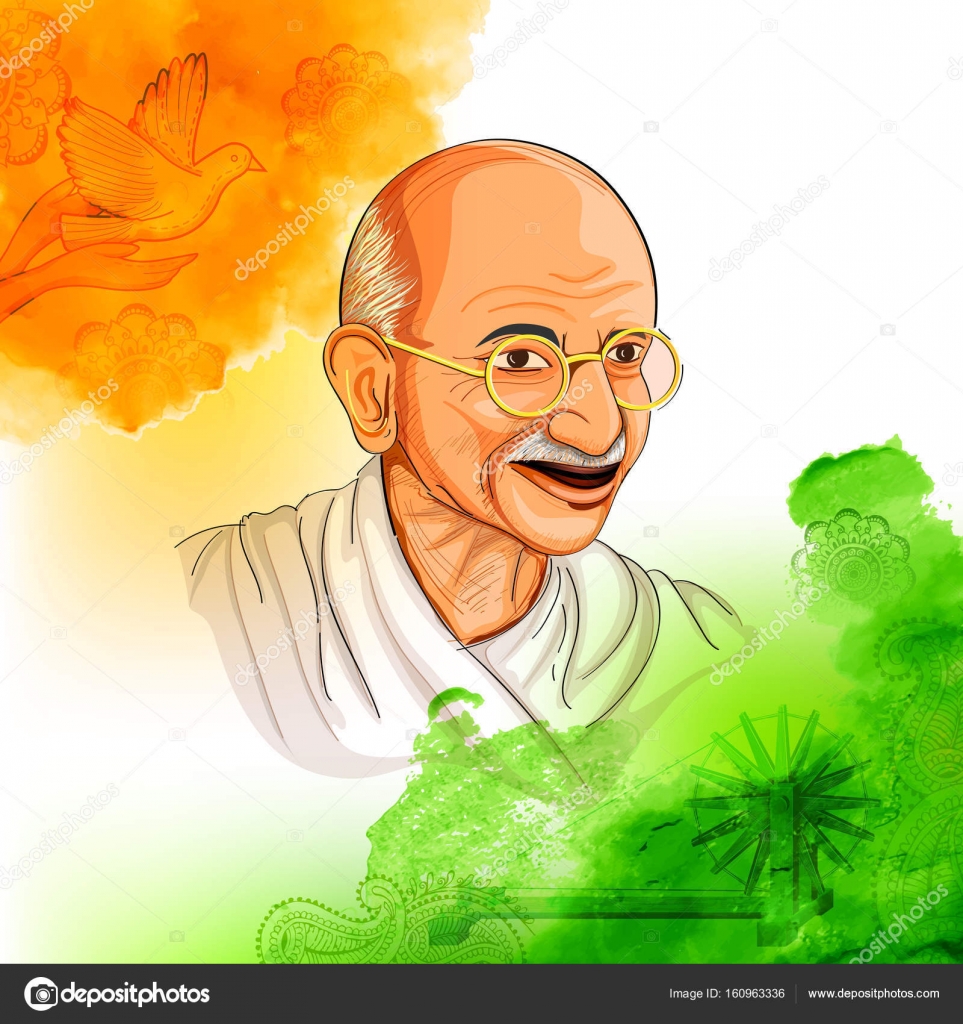 Tricolor India background with Nation Hero and Freedom Fighter Mahatma  Gandhi for Independence Day or Gandhi Jayanti Stock Vector Image by  ©vectomart #160963336