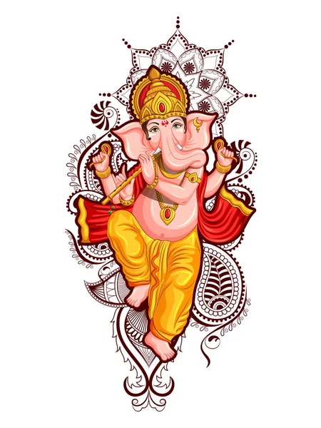 Lord Ganpati pozadí Ganesh Chaturthi — Stockový vektor