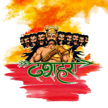 dussehra için on başlı Ravana