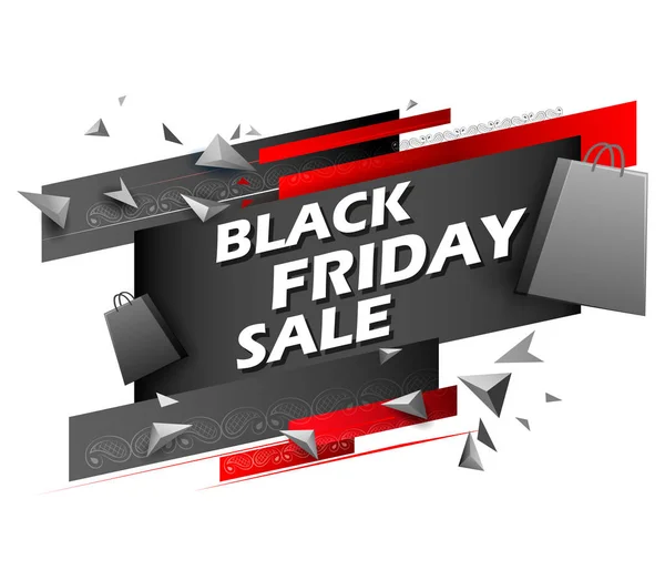 Black Friday Venda de compras Oferta e Promoção Fundo na véspera de Feliz Natal — Vetor de Stock