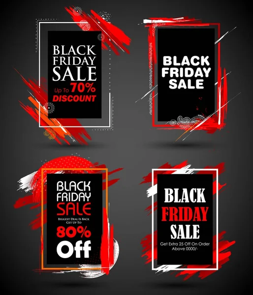 Black Friday Sale shopping Προσφορά και Προώθηση Ιστορικό την παραμονή των Καλά Χριστούγεννα — Διανυσματικό Αρχείο