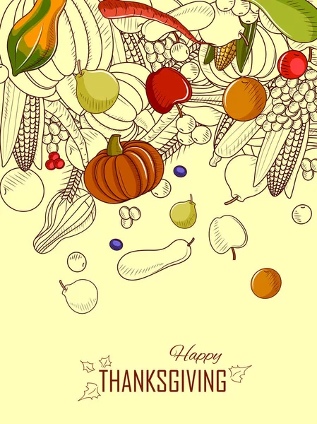 Joyeux Thanksgiving fête fête fond du festival — Image vectorielle