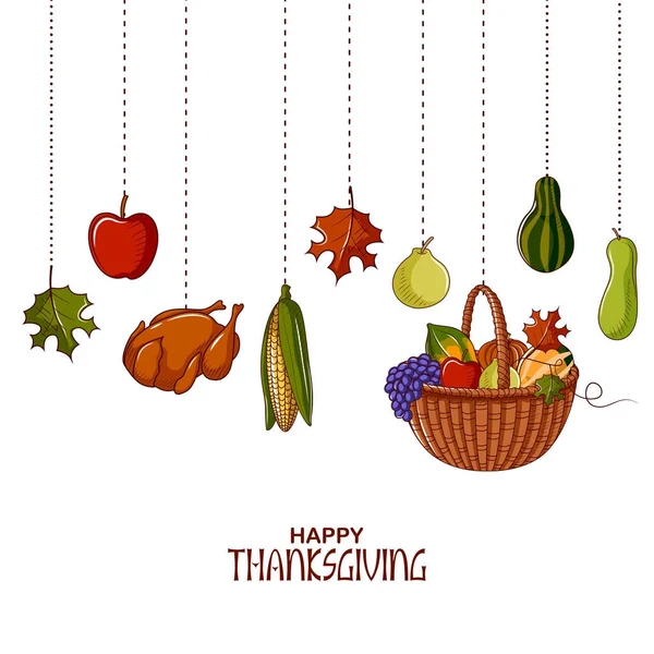 Joyeux Thanksgiving fond de festival de vacances — Image vectorielle