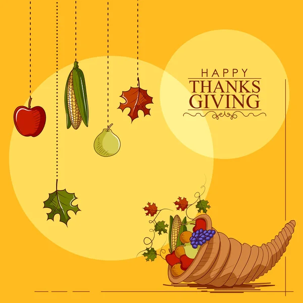 Joyeux Thanksgiving fond de festival de vacances — Image vectorielle