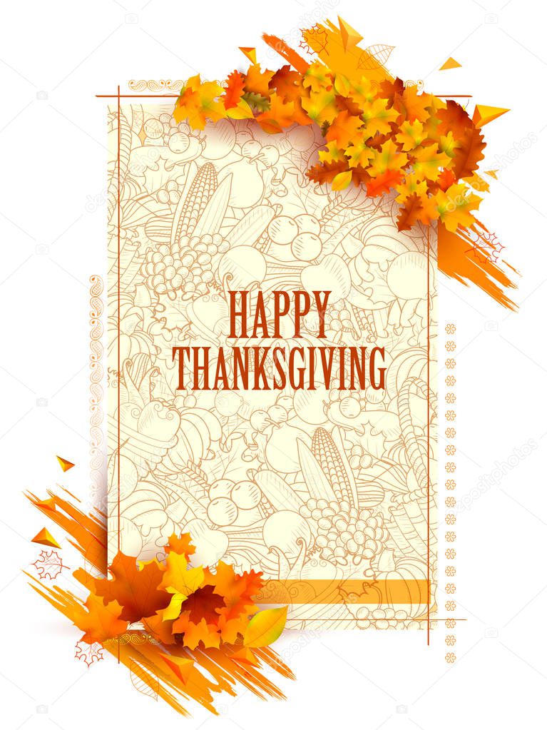 Happy Thanksgiving holiday festival background