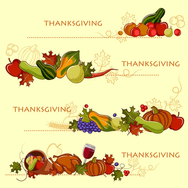 Happy Thanksgiving vakantie festival achtergrond — Stockvector