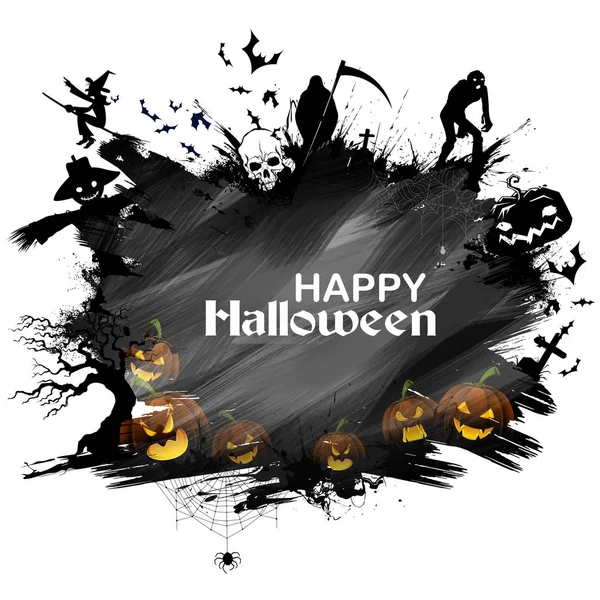 Happy Halloween vakantie nacht feest achtergrond — Stockvector