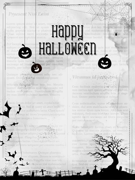 Feliz Halloween fiesta noche celebración fondo — Archivo Imágenes Vectoriales