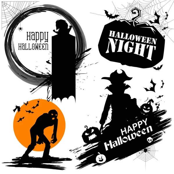 Feliz Halloween elemento de diseño de vacaciones — Archivo Imágenes Vectoriales