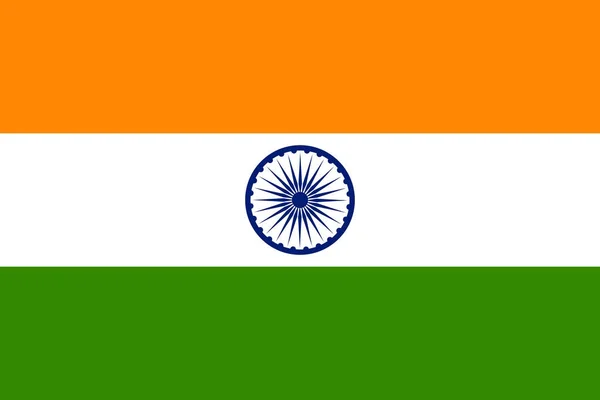 Drapeau indien tricolore pour la République et le Jour de l'indépendance de l'Inde — Image vectorielle