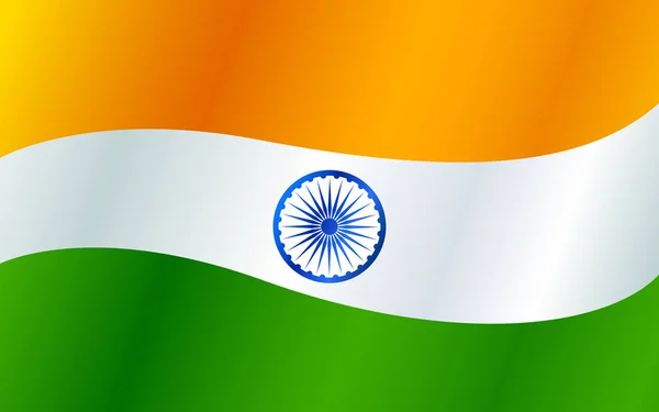 Fondo tricolor de la bandera india para el Día de la República y la Independencia de la India — Archivo Imágenes Vectoriales