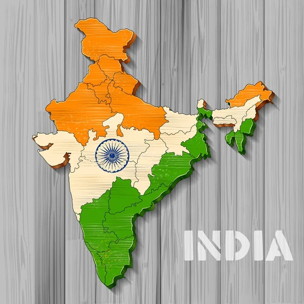 Tricolor Indian Flag map background for Republic and Independence Day of  India - Stock Image - Everypixel