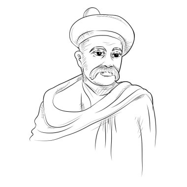 Ulus kahraman ve özgürlük savaşçısı Bal Gangadhar Tilak gurur Hindistan Hint arka plan