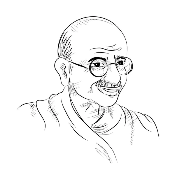 История Индии с Героем нации и борцом за свободу Махатмой Ганди на День независимости или Ганди Джаянти — стоковый вектор