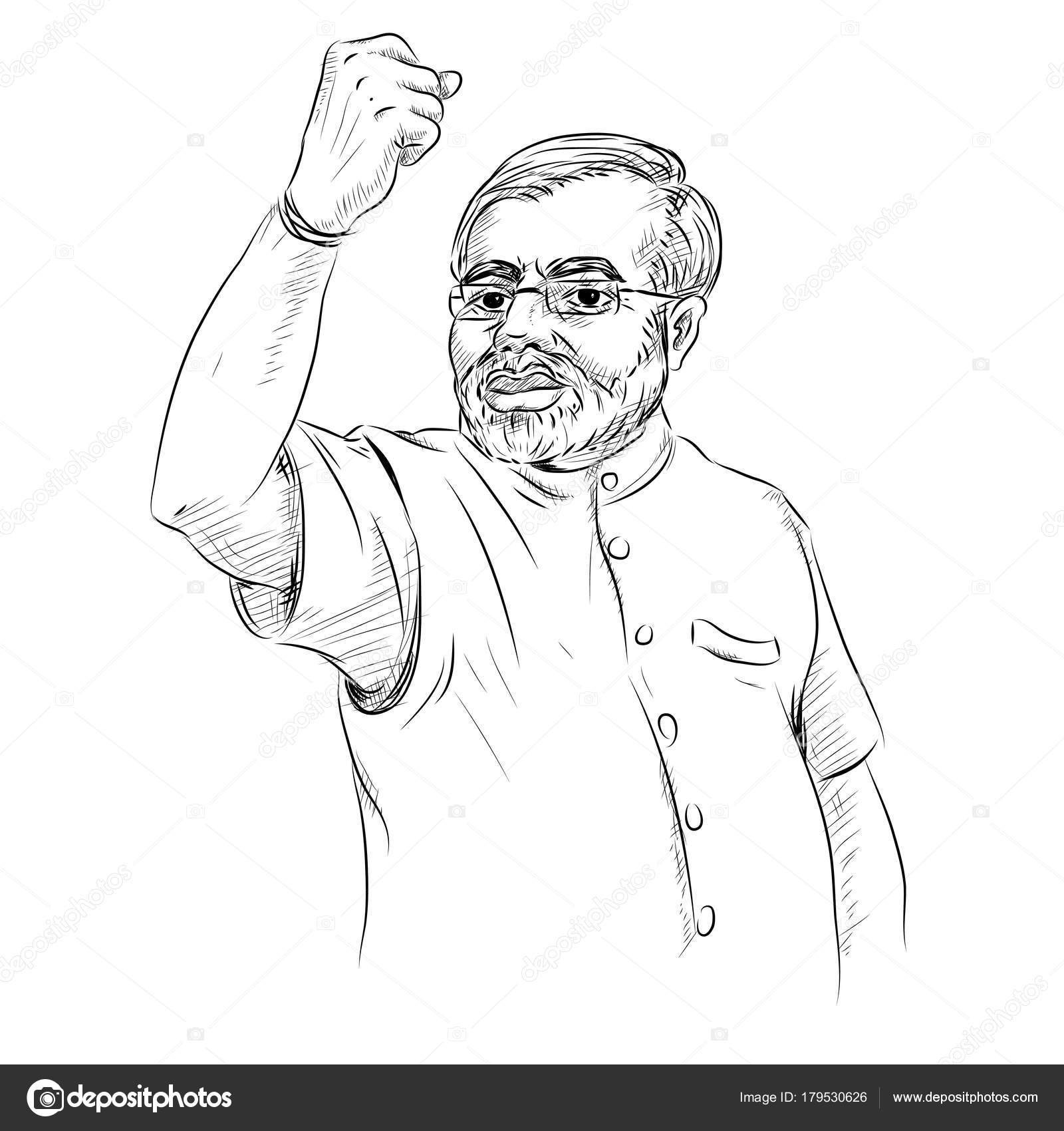 Isolated white background with Indian Great Leader Narendra Modi Pride of  India Stock Vector Image by ©vectomart #179530626