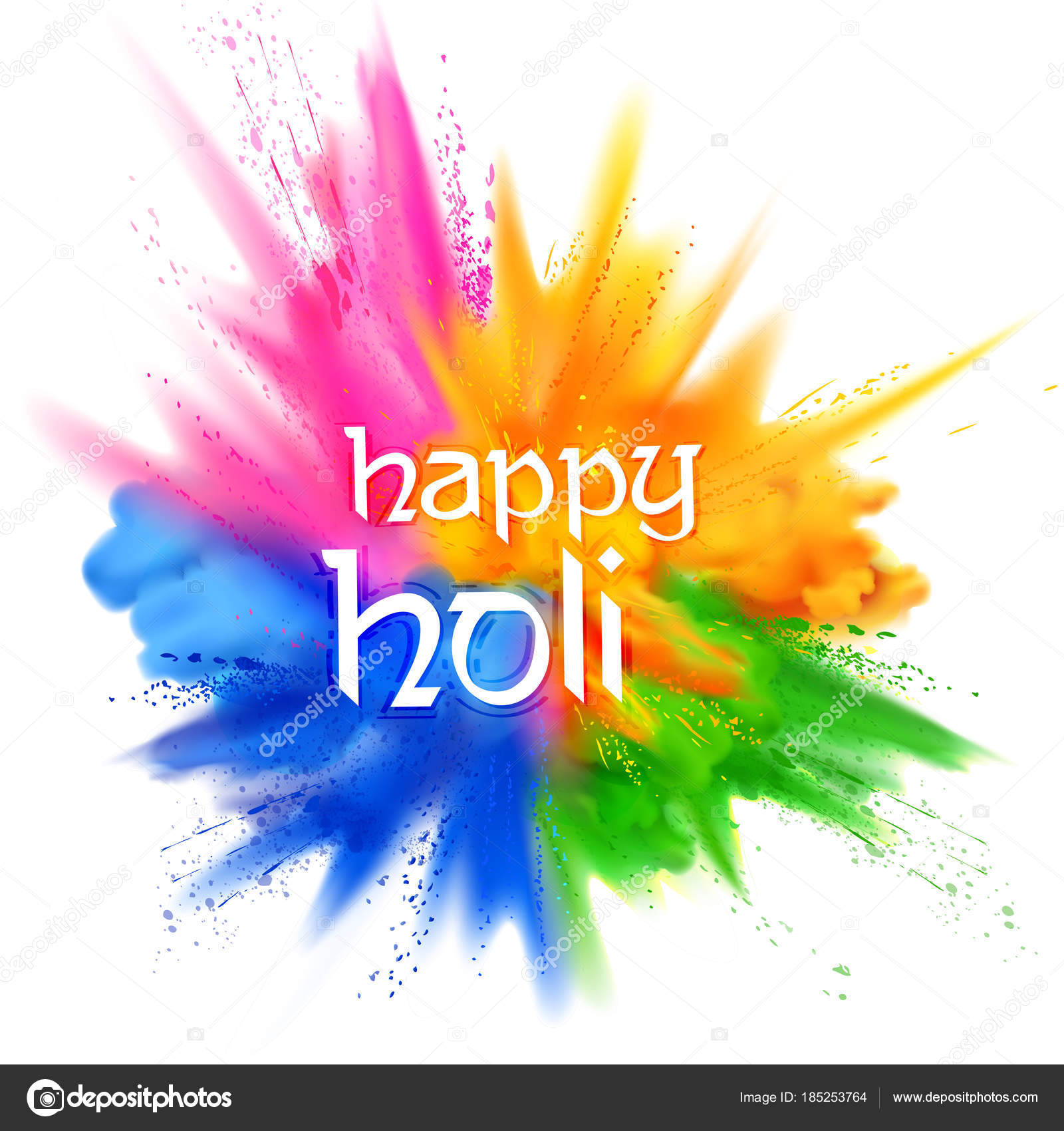 Happy Holi background for color festival of India celebration greetings  Stock Vector Image by ©vectomart #185253764