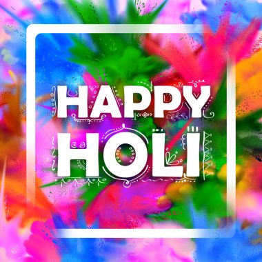 Hindistan renk festivali için mutlu bayramlar.