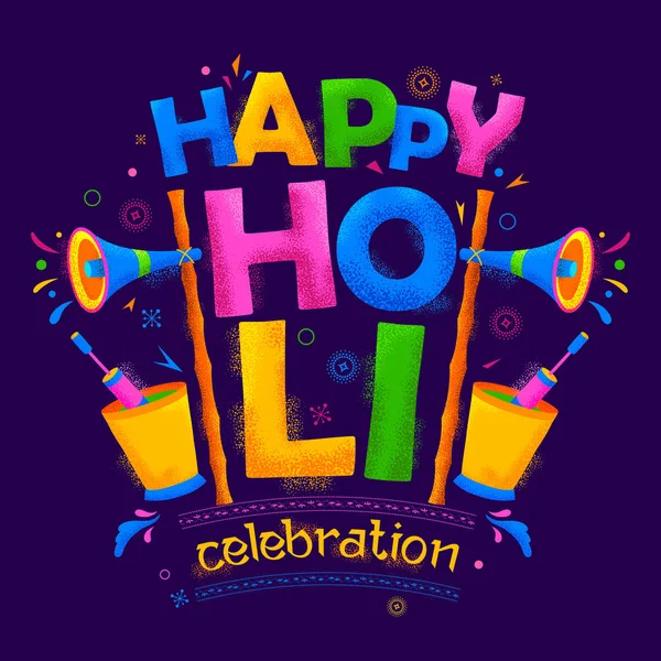 Happy Holi Background for Festival of Colors celebration greetings — Stock Vector