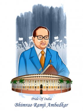 Dr. Bhimrao Ramji Ambedkar 14 Nisan 'da Ambedkar Jayanti için Hindistan Anayasası ile