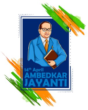 Dr. Bhimrao Ramji Ambedkar 14 Nisan 'da Ambedkar Jayanti için Hindistan Anayasası ile